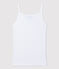 Chemise à bretelles L'ICONIQUE en coton BIO Femme blanc ECUME