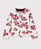 Cardigan in molton meisjes kinderen beige MONTELIMAR/wit MULTICO