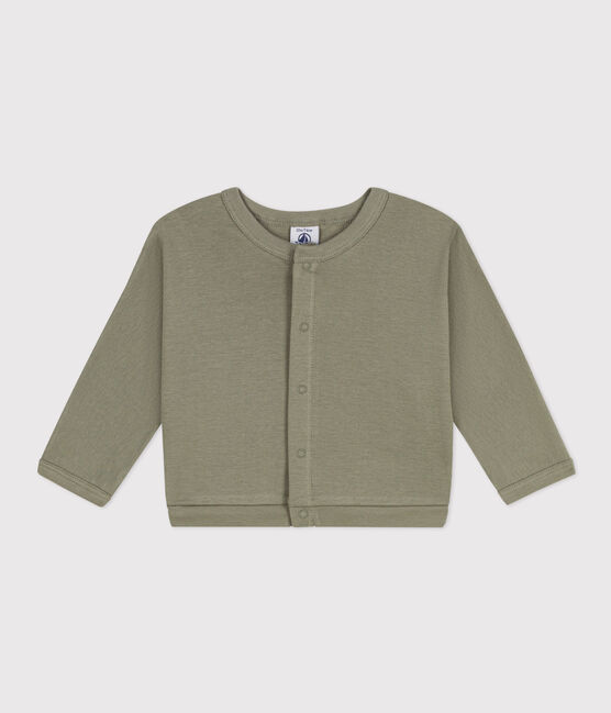 Cardigan bébé en coton vert MARECAGE