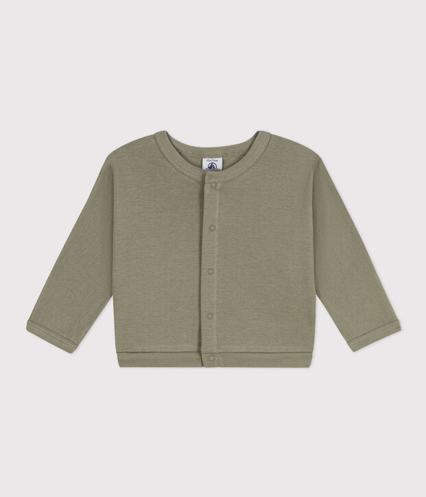 Cardigan b&eacute;b&eacute; en coton vert
