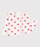 Pyjama ajusté coeurs en coton enfant blanc MARSHMALLOW/rouge TERKUIT