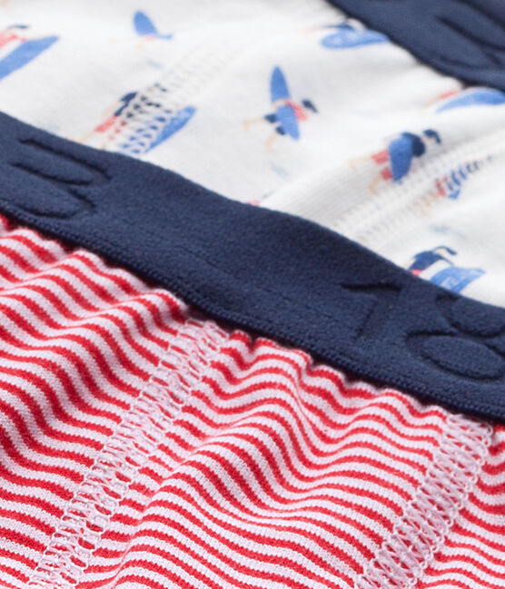 Set van twee jongensboxershorts wit .