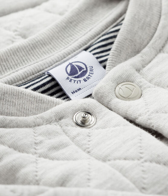 Tubic cardigan voor baby jongen grijs BELUGA CHINE
