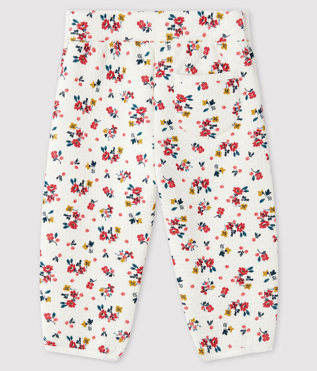 Broek van tubic babymeisje wit/multicouleur