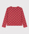 Cardigan met print voor meisjes in katoen roze PAPI/beige AVALANCHE