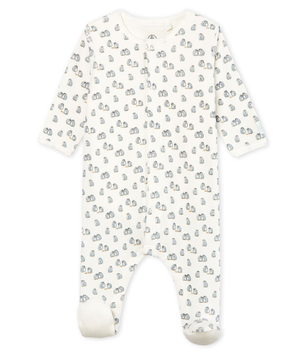 Bodyjama b&eacute;b&eacute; gar&ccedil;on en velours blanc/multicouleur