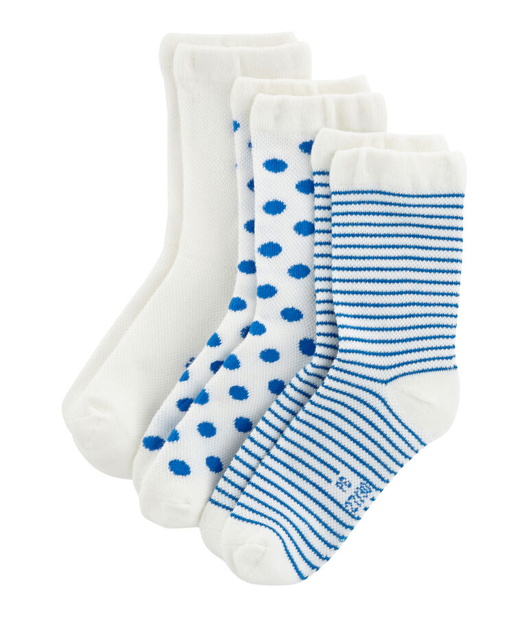 Lot de 3 paires de chaussettes enfant fille multicouleur