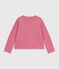 Cardigan enfant en coton uni rose