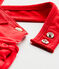 Korte salopette in zware jersey voor babymeisjes rood TERKUIT