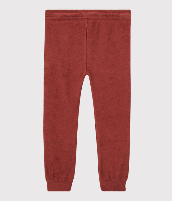 Broek in badstof voor meisjes bruin OMBRIE