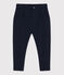 Pantalon chaud en velours molleton enfant fille / garçon bleu SMOKING