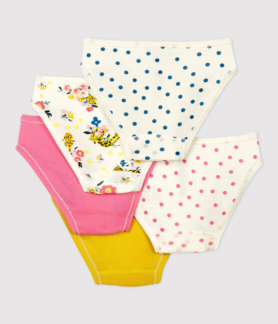 Lot de 5 culottes imprimé panthère petite fille en coton variante 1