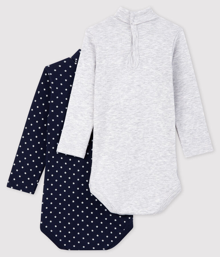 Set van 2 rompertjes met lange mouwen voor babymeisjes multicouleur