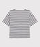 Marinetrui met korte mouwen voor dames in katoen wit MARSHMALLOW/blauw SMOKING