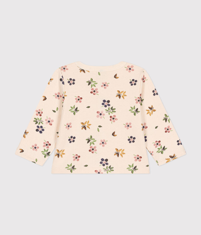 Cardigan en tubique b&eacute;b&eacute; &eacute;cru/multicouleur