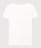 Le Droit, T-shirt met korte mouw en V-hals van dunne jersey voor dames wit ECUME