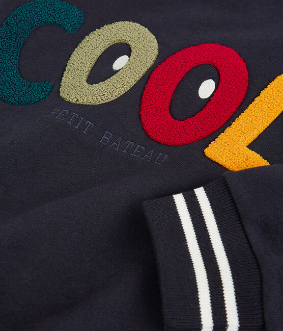 Sweatshirt en molleton enfant garçon bleu SMOKING