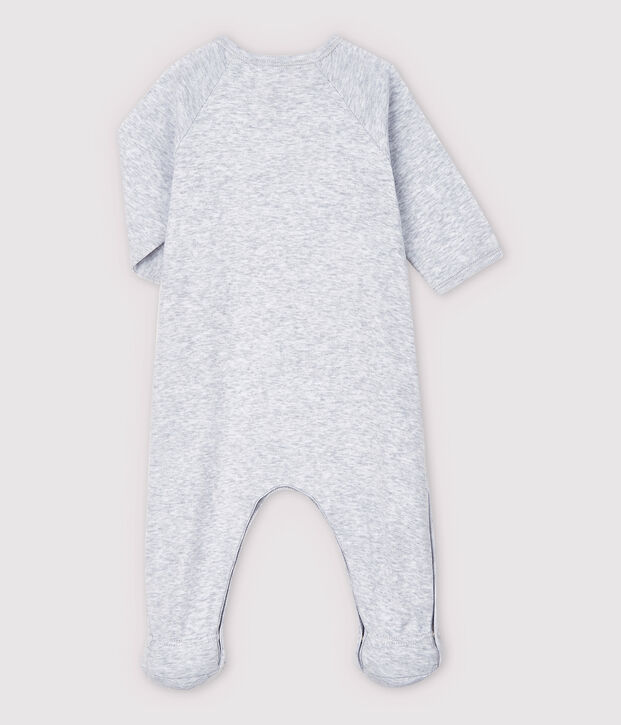 Dors-bien gris chin&eacute; b&eacute;b&eacute; en coton biologique gris