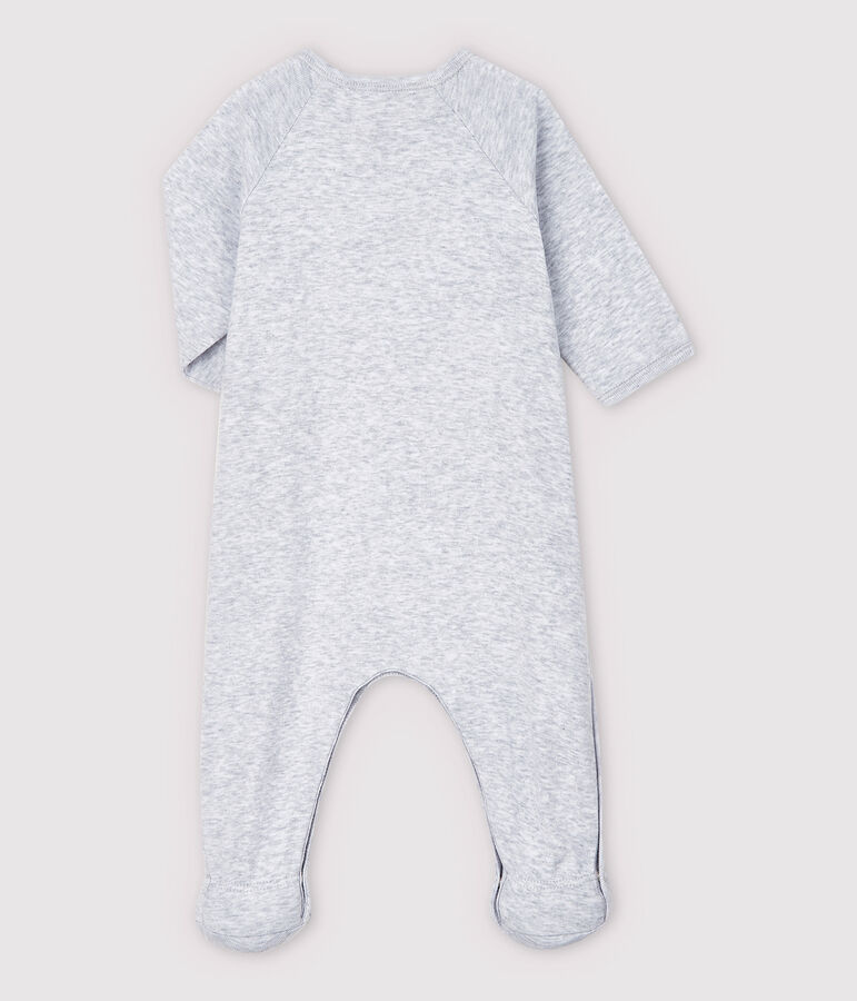 Dors-bien gris chin&eacute; b&eacute;b&eacute; en coton biologique gris