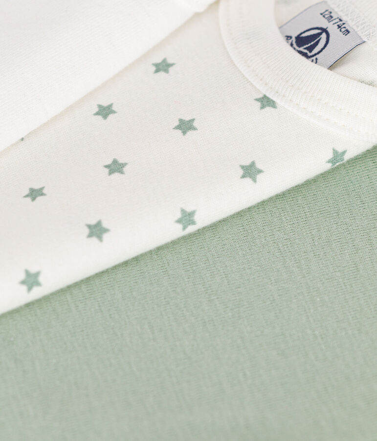 Lot de 3 bodies manches courtes en coton b&eacute;b&eacute; multicouleur