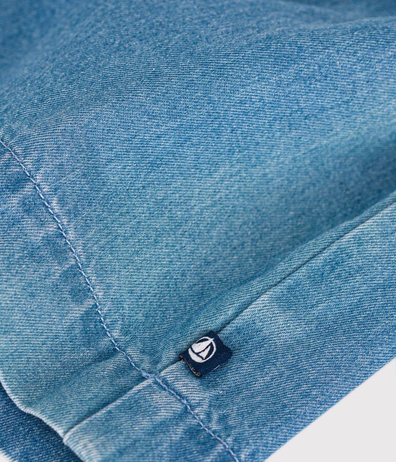 Jurk zonder mouwen van licht denim voor baby's blauw