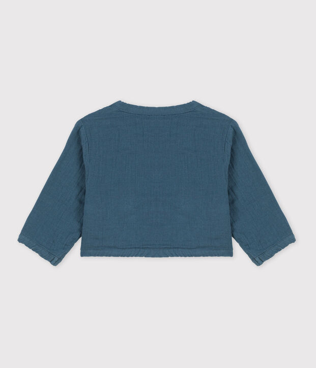 Cardigan b&eacute;b&eacute; en gaze de coton gris