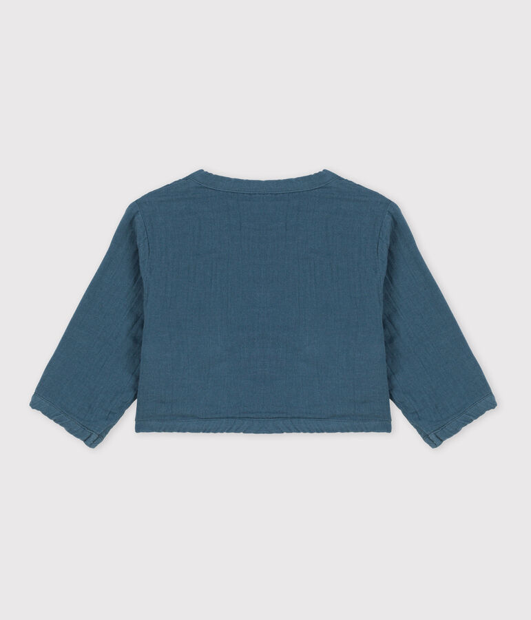 Cardigan b&eacute;b&eacute; en gaze de coton gris