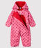Combipilote bébé fille rose CHEEK/rouge TERKUIT