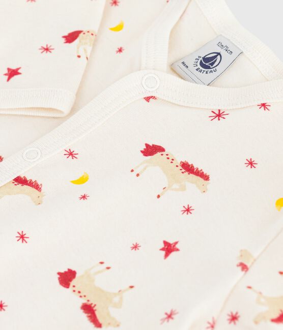 Pyjama bébé en coton sans pieds imprimé cheval MILK/ MULTICO