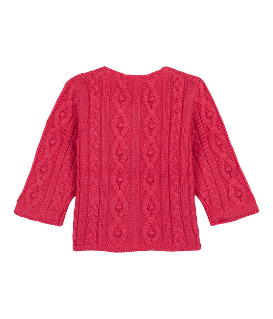 Cardigan met kabelpatroon roze IMPATIENCE