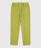 Pantalon enfant en coton vert MOSS