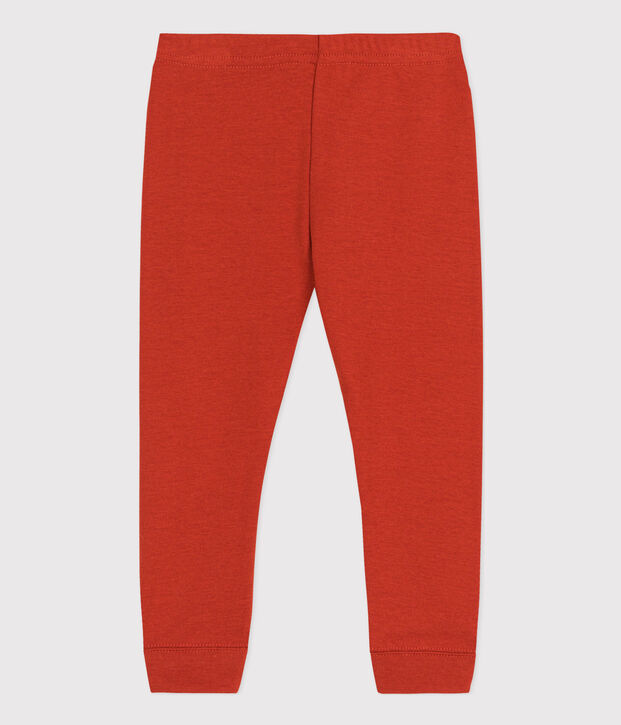 Katoenen effen legging voor baby's rood