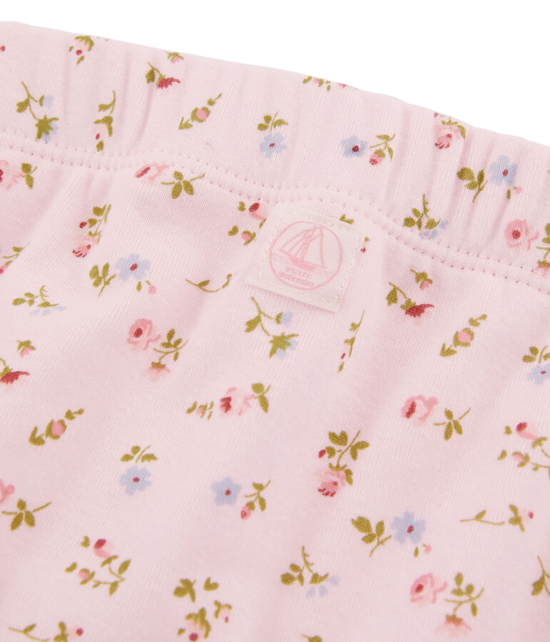 Pantalon b&eacute;b&eacute; mixte rose VIENNE/blanc MULTICO