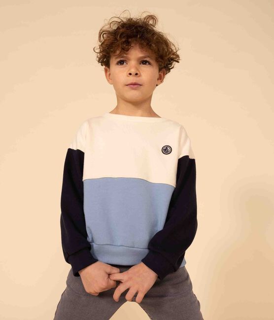 Sweatshirt en molleton enfant garçon blanc AVALANCHE/ MULTICO