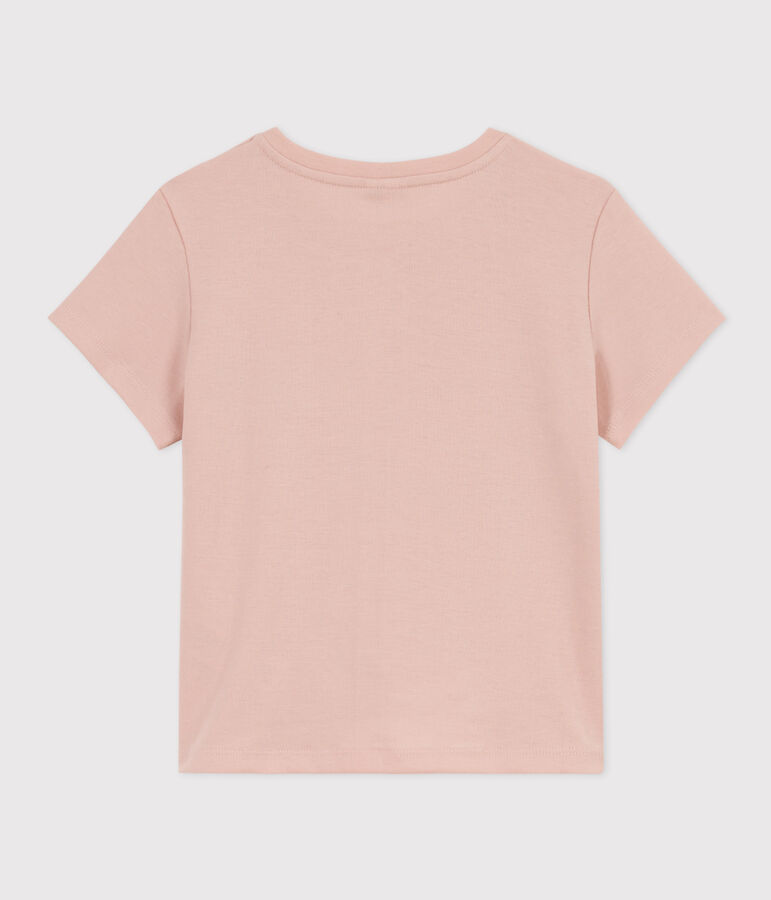 Katoenen T-shirt met print voor meisjes roze
