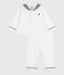 Pyjama 2 pièces bébé avec col marin blanc MARSHMALLOW