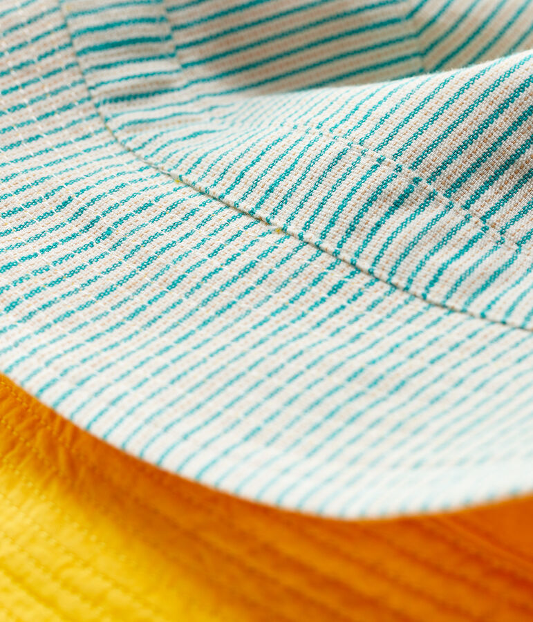 Omkeerbaar zonnehoedje baby meisje groen/multicouleur