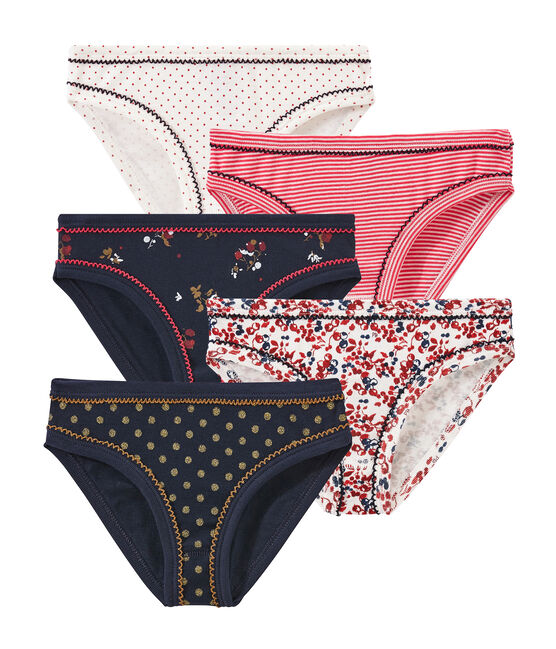 Set van 5 meisjesslips variante 1