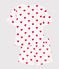 Pyjacourt cœur femme en coton blanc MARSHMALLOW/rouge TERKUIT