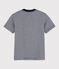 Tee-shirt manches courtes en coton enfant garçon bleu SMOKING/blanc MARSHMALLOW