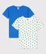 Set met 2 T-shirts met korte mouwen voor jongens met palmboomprint in katoen
