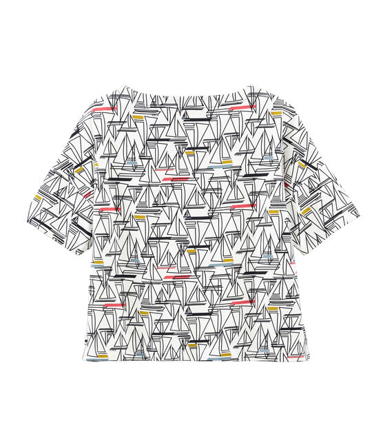 Marinière manches courtes femme blanc MARSHMALLOW/blanc MULTICO