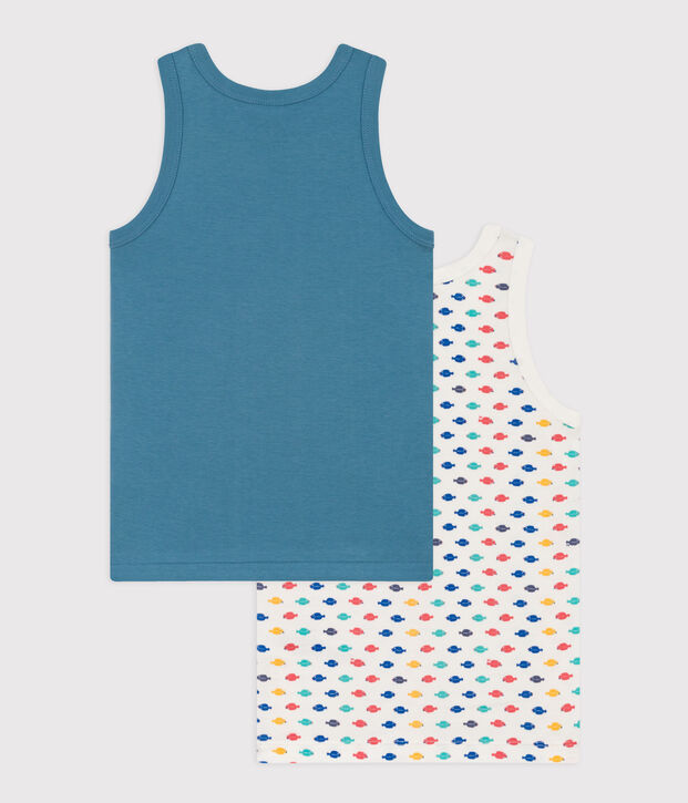 Lot de 2 d&eacute;bardeurs animaux marins en coton petit gar&ccedil;on multicouleur