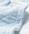 Combinaison longue bébé en tubique matelassé bleu ACIER/blanc MARSHMALLOW CN
