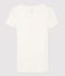T-shirt côte légère Femme blanc MARSHMALLOW