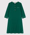 Chemise de nuit petite fille en coton vert EVERGREEN