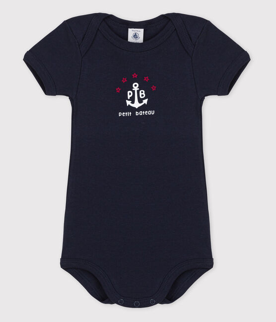 Body manches courtes bébé bleu SMOKING