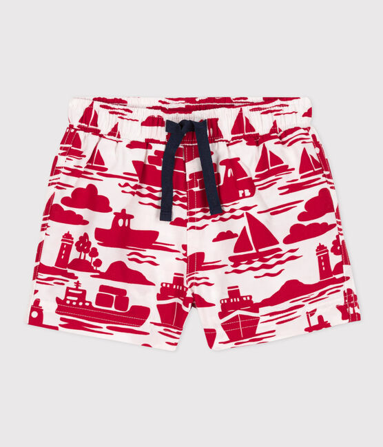 Short de bain bébé en matière recyclée rouge AVALANCHE/ ROUGE