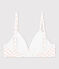 Soutien gorge paddé fille imprimé blanc ECUME/rose VENUS/ MULTICO