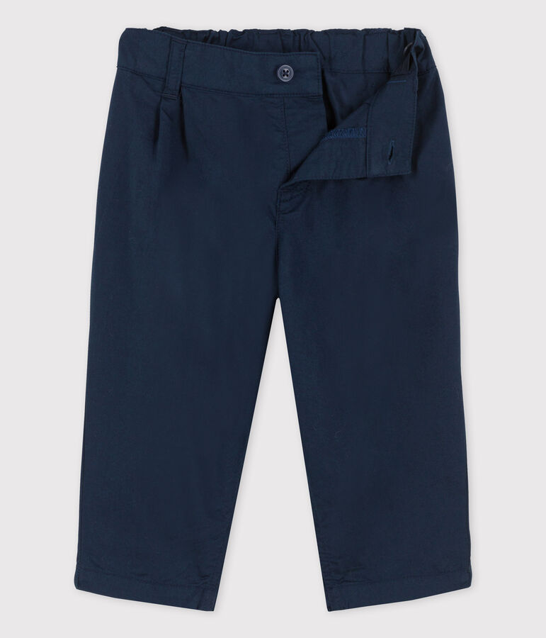 Pantalon en serge craquante b&eacute;b&eacute; bleu
